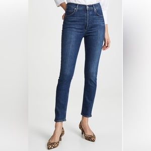 Agolde Nico High Rise Slim Jeans in Fixation